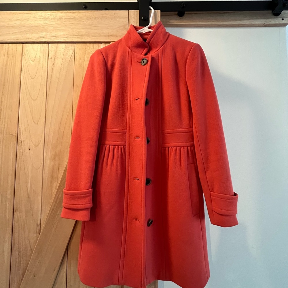J. Crew double cloth burnt orange wool coat
